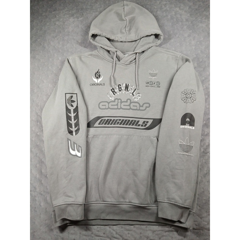 NWOT  Adidas LRG Originals Trefoil Essentials Moto Fleece Hoodie